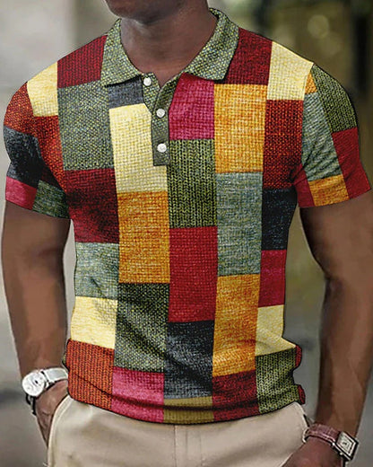 Kurzarm Poloshirt Mit Karomuster - Caspar