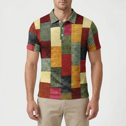 Kurzarm Poloshirt Mit Karomuster - Caspar