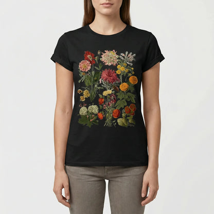 Kurzärmeliges Damen-T-Shirt Mit Blumenmotiv - Yolanda
