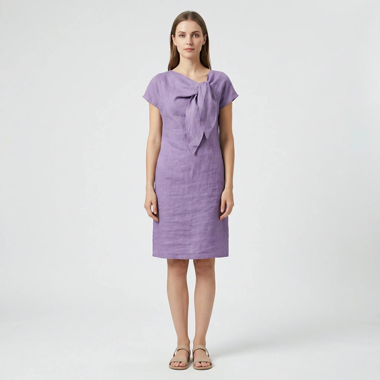 Kurzärmliges Kleid Mit Schleifendetail - Traci