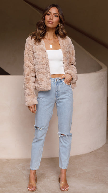Luxe Dames Crop Jasje - Veloura