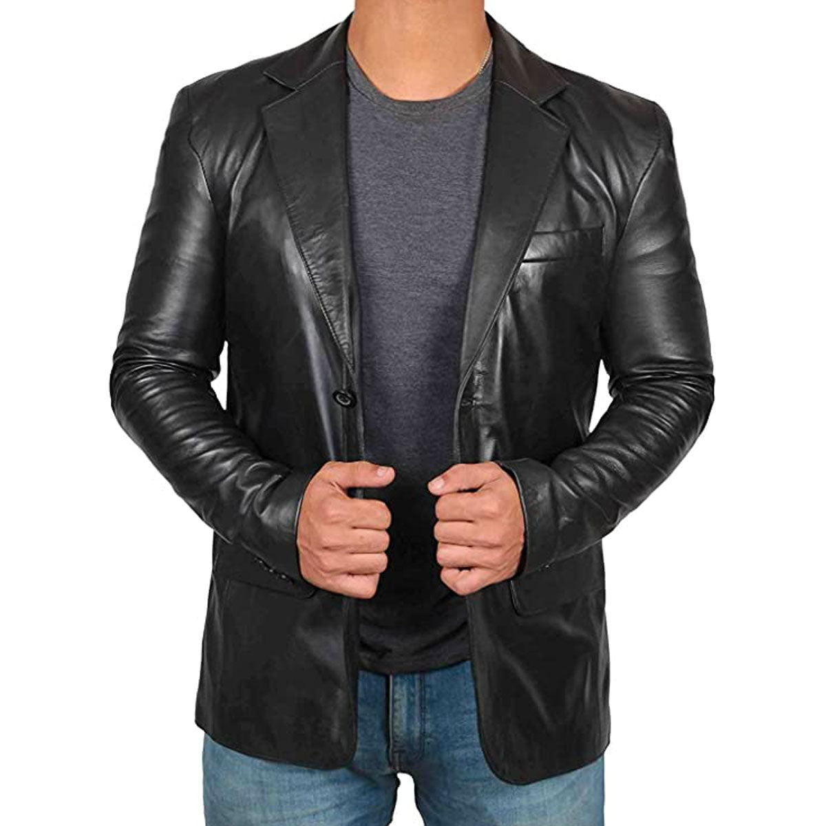 Heren Leren Blazer – Leonardo