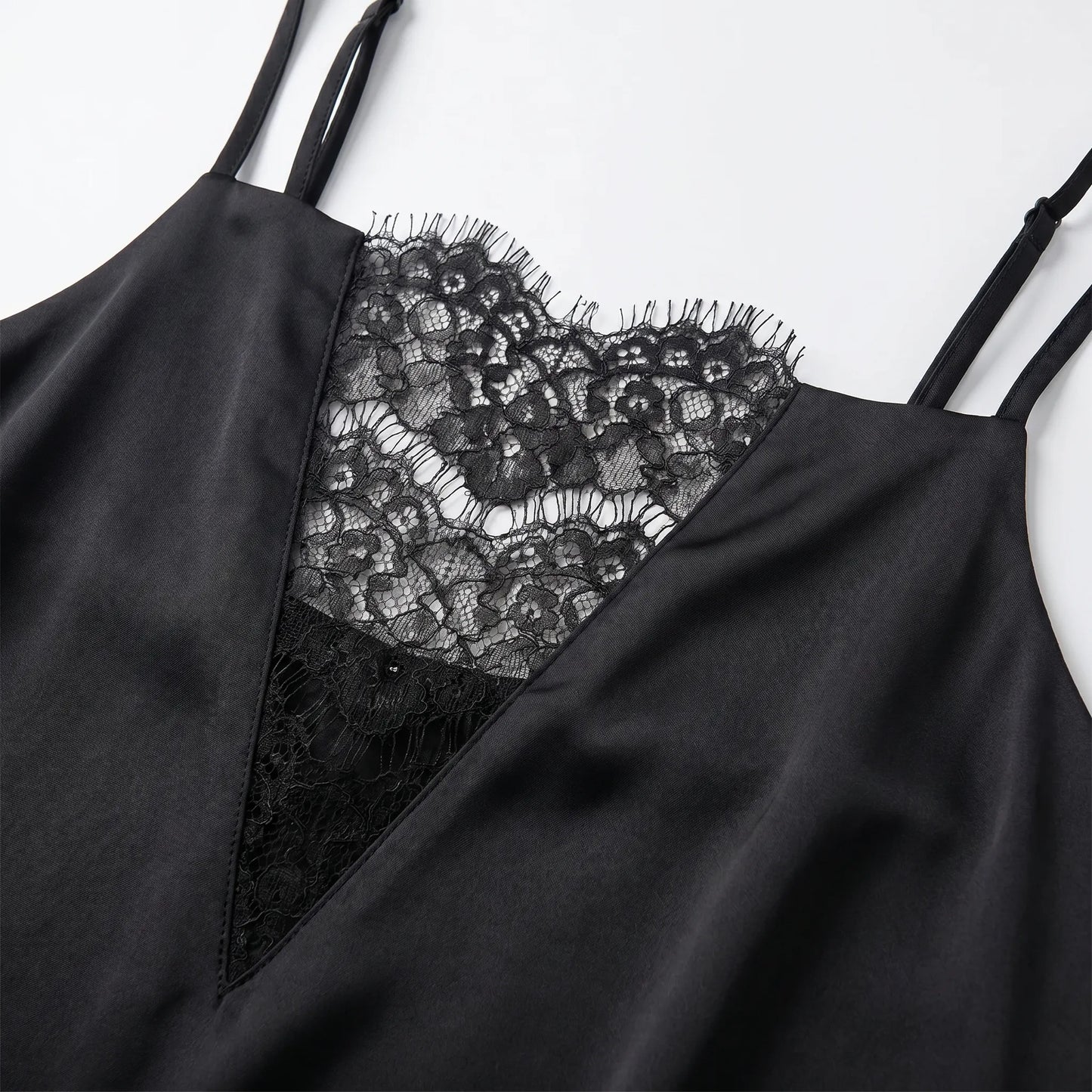 Lace-Trimmed Slip Dress -  Isabel