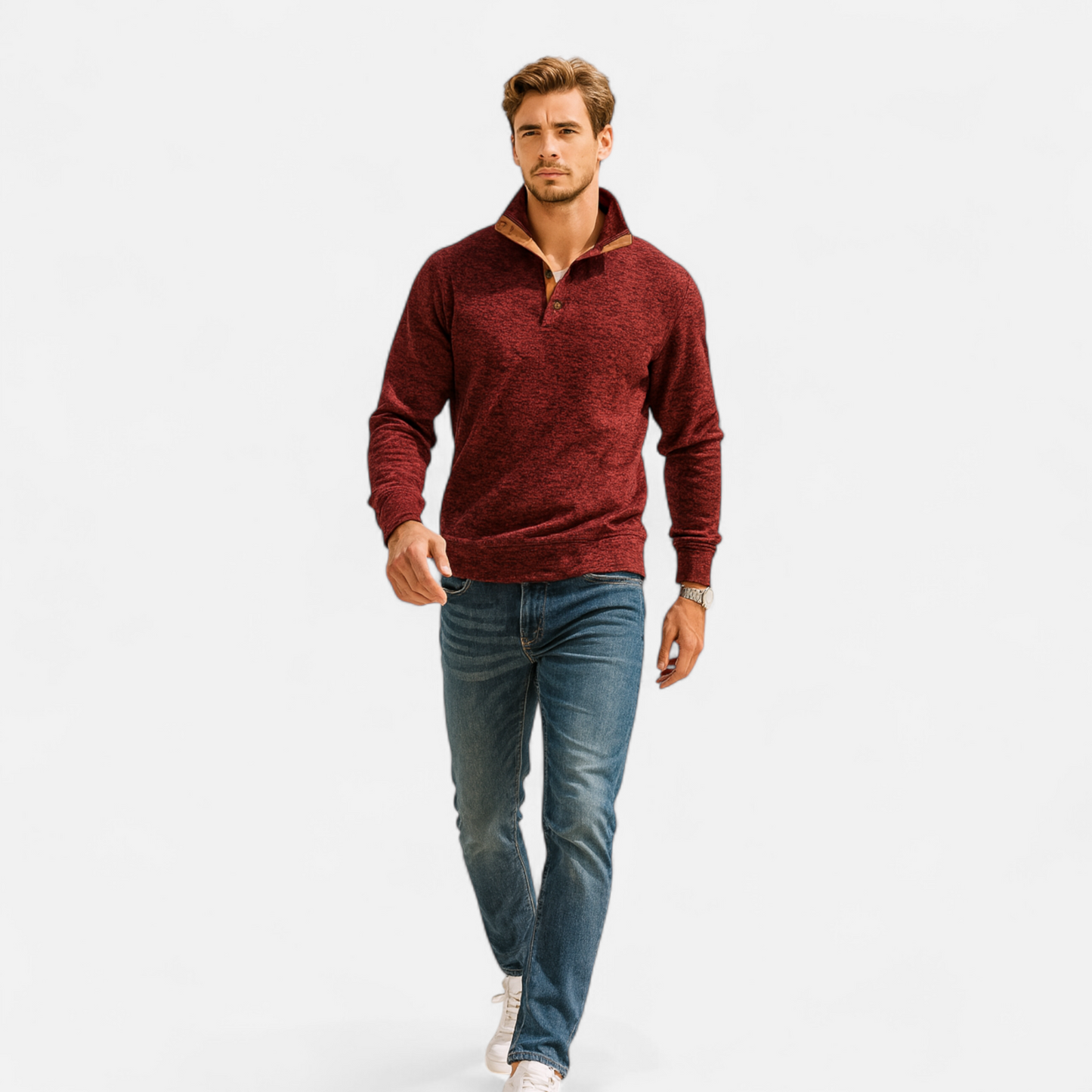 Langarm Pullover Mit Stehkragen - Eddy