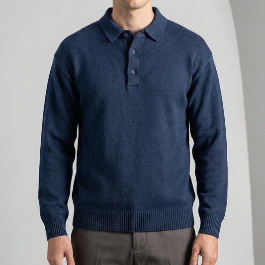 Langärmeliger Polo-Pullover - Tiago