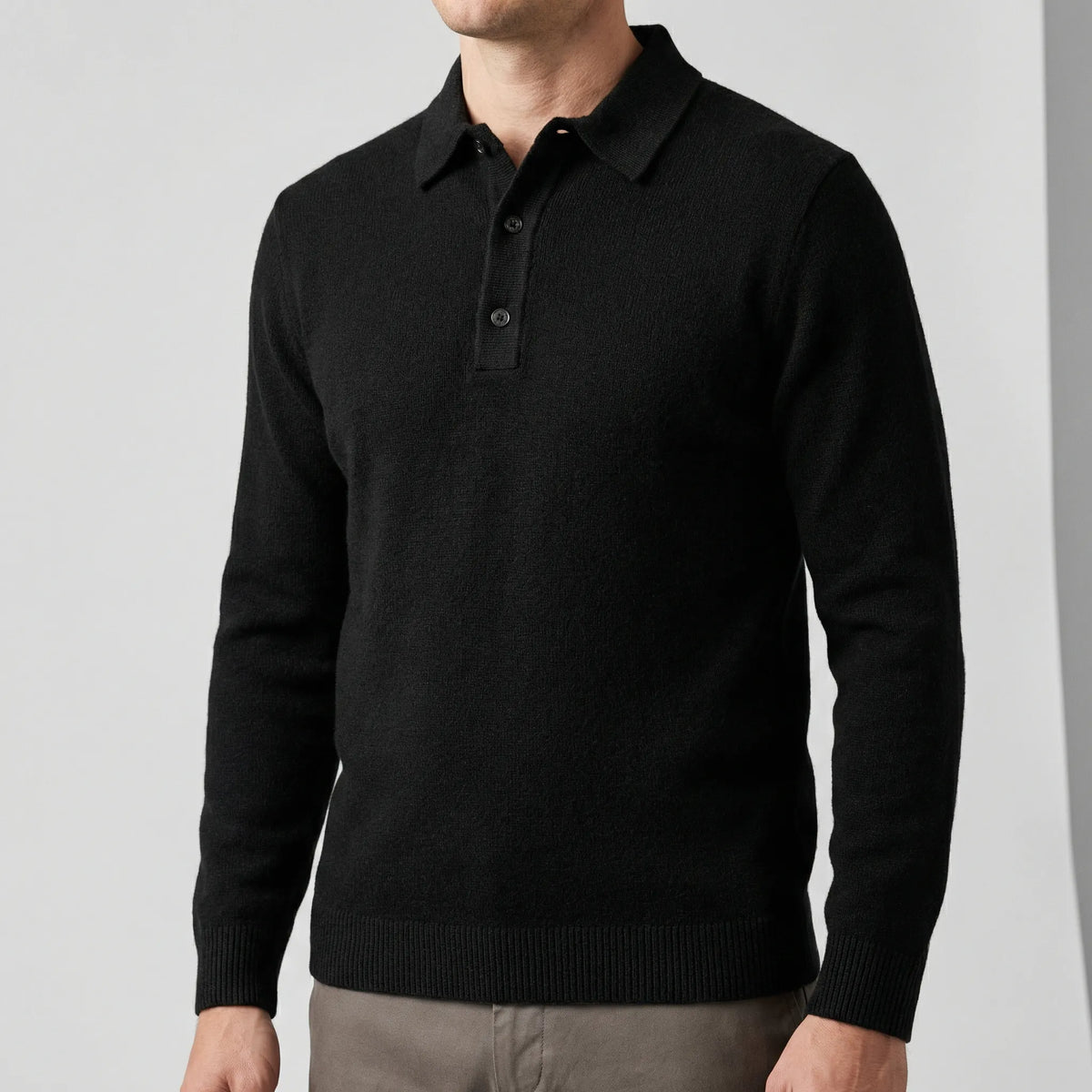 Langärmeliger Polo-Pullover - Tiago