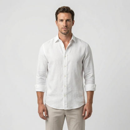 Langärmliges Herrenhemd Mit Knopfleiste - Guillermo