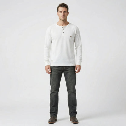 Langarmshirt Mit Knopfleiste - Giuseppe