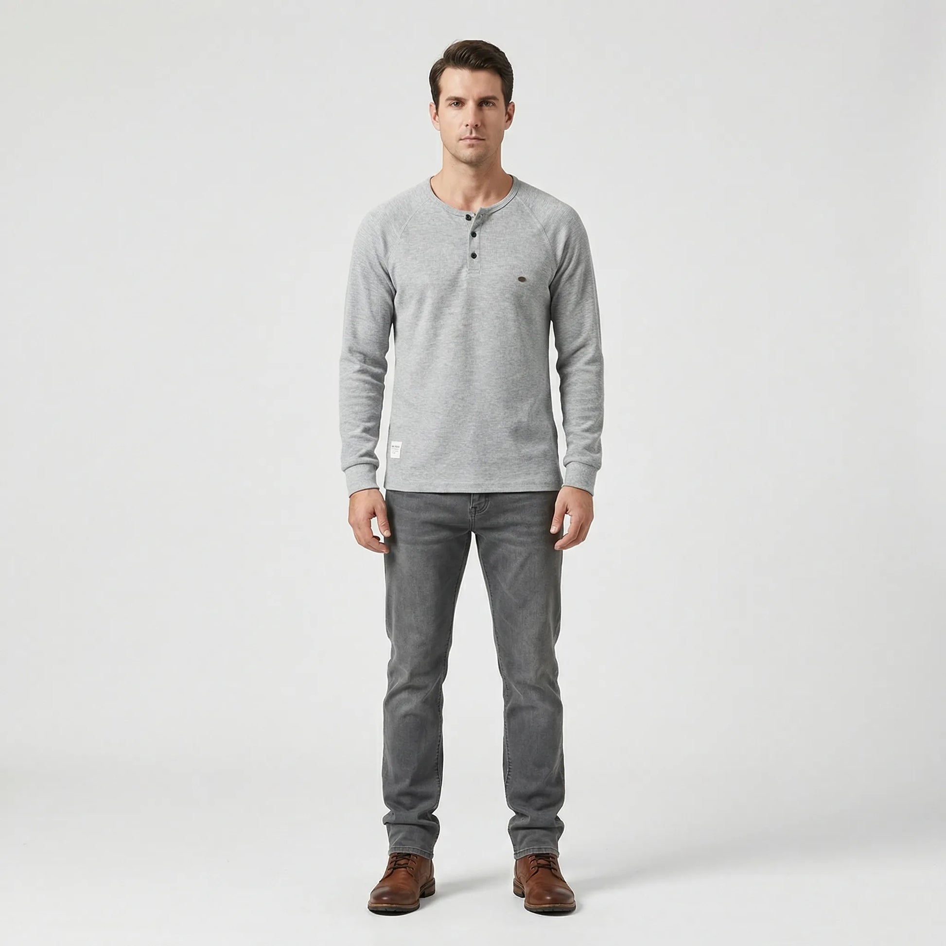Langarmshirt Mit Knopfleiste - Giuseppe