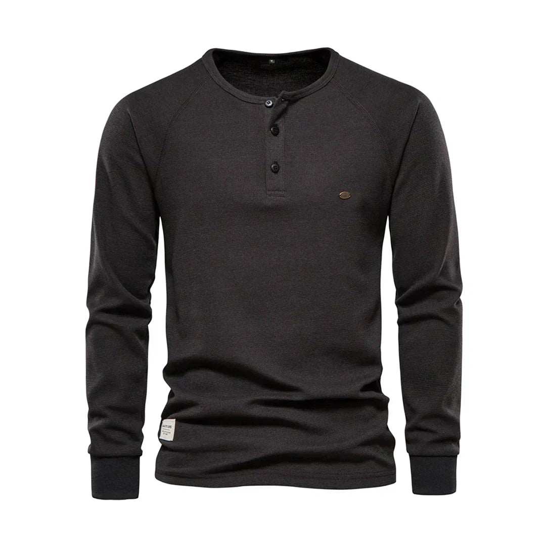 Langarmshirt Mit Knopfleiste - Giuseppe