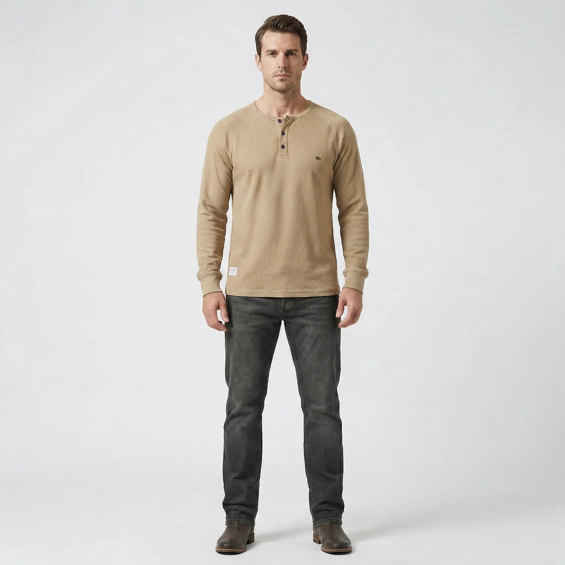 Langarmshirt Mit Knopfleiste - Giuseppe
