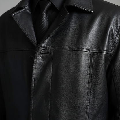Lange Lederjacke - Anton