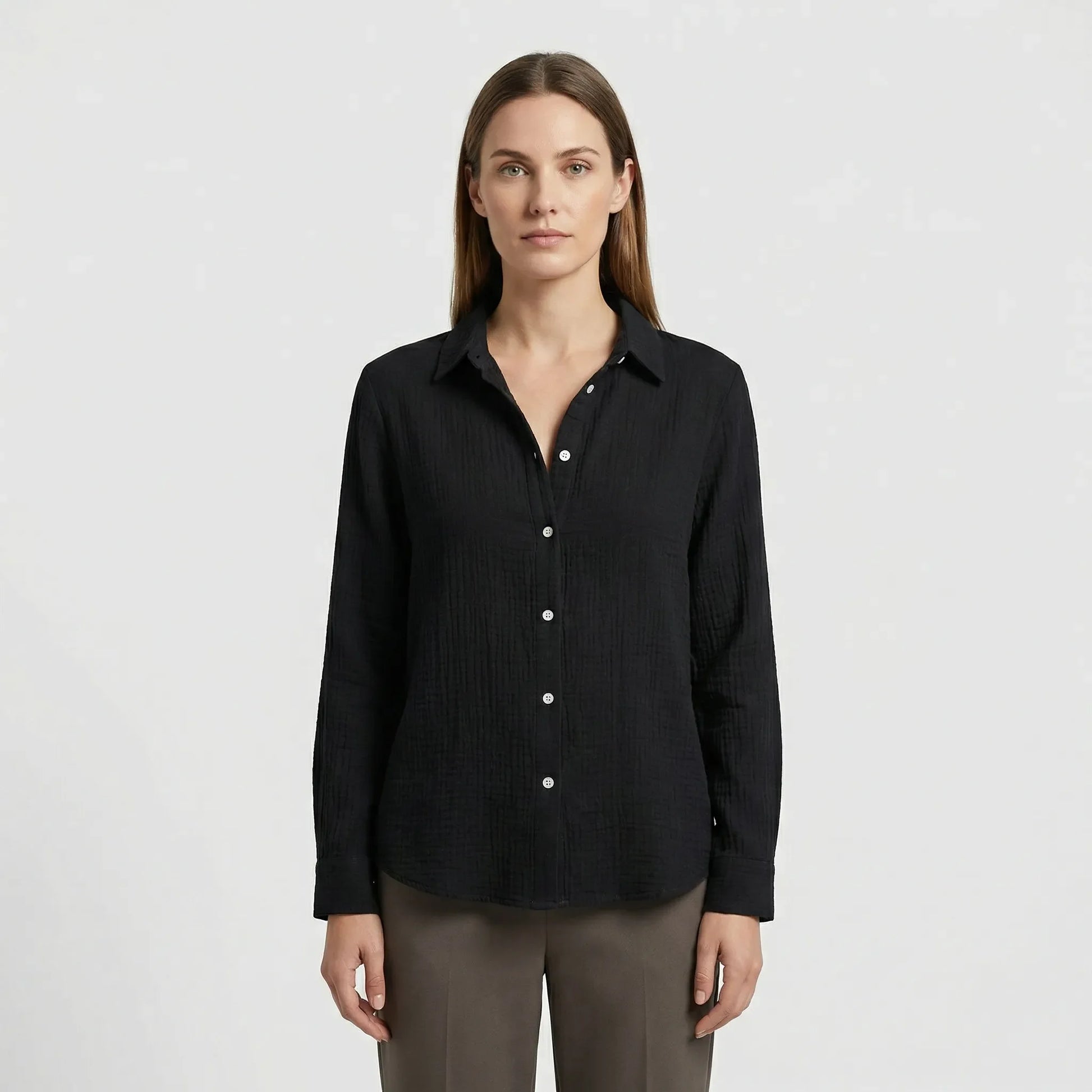 Leichte Damenbluse Mit V-Ausschnitt - Rosemary
