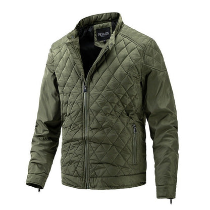 Casual heren herfstjack met diamantpatroon – Max