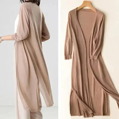 Lightweight Long Open-Front Cardigan - Cora