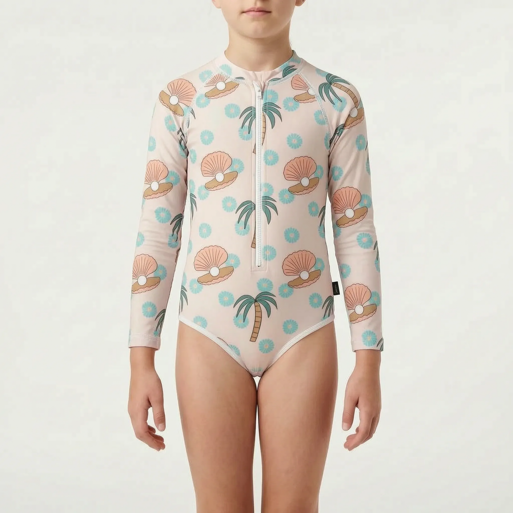 Long-Sleeved Children's Swimsuit - Pebblekin