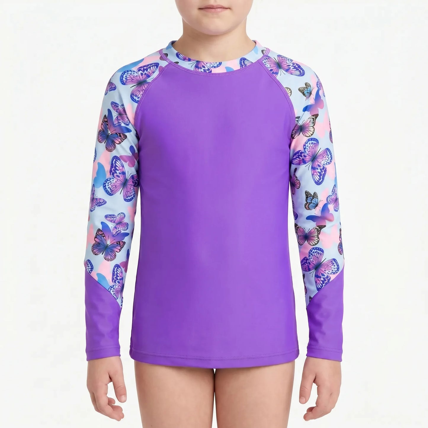 Long-Sleeved Rash Guard For Girls - Velyra