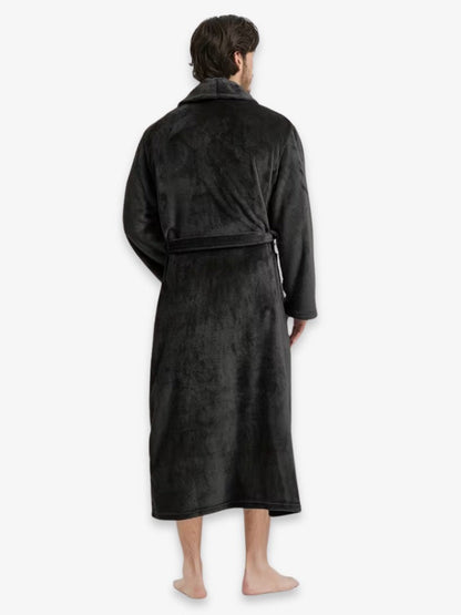 Long Men's Dressing Gown With Tie Belt - Marlon