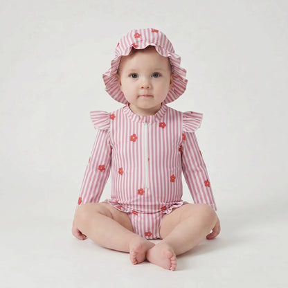 Long Sleeve Toddler Swimsuit - Frillaby