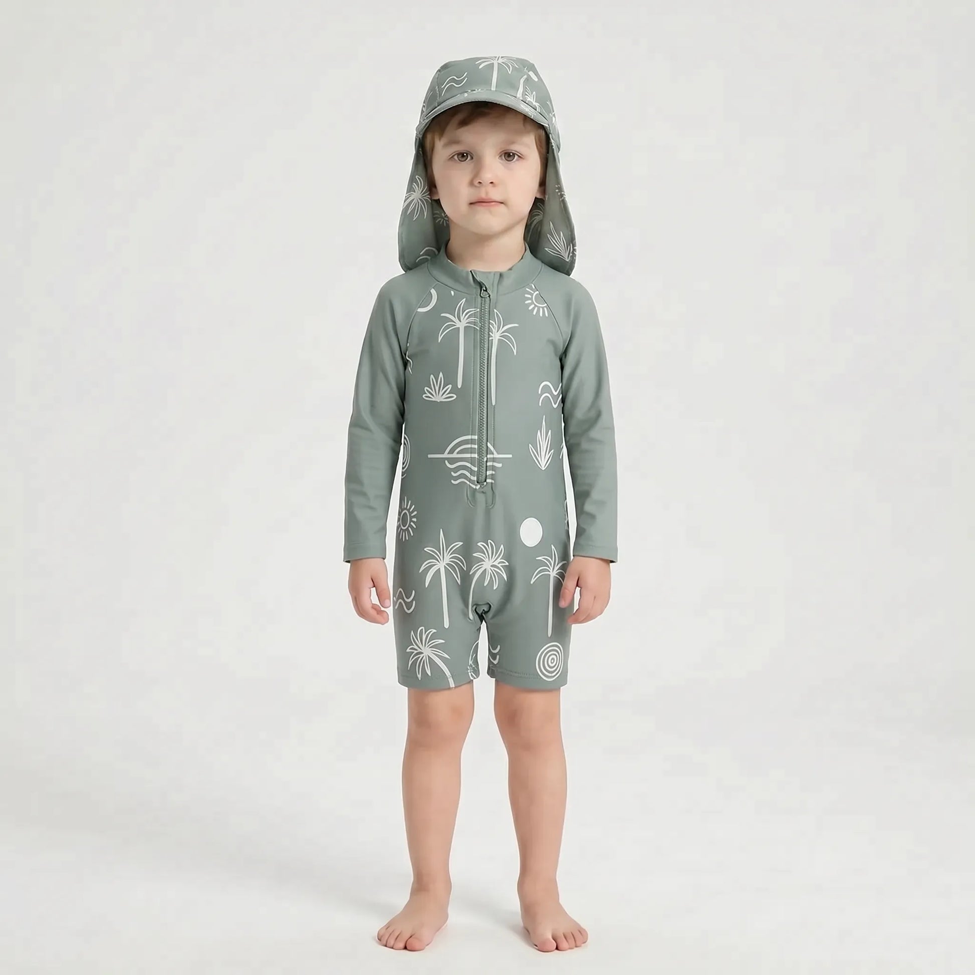 Long Sleeve Toddler Swimsuit Set - Shellkin