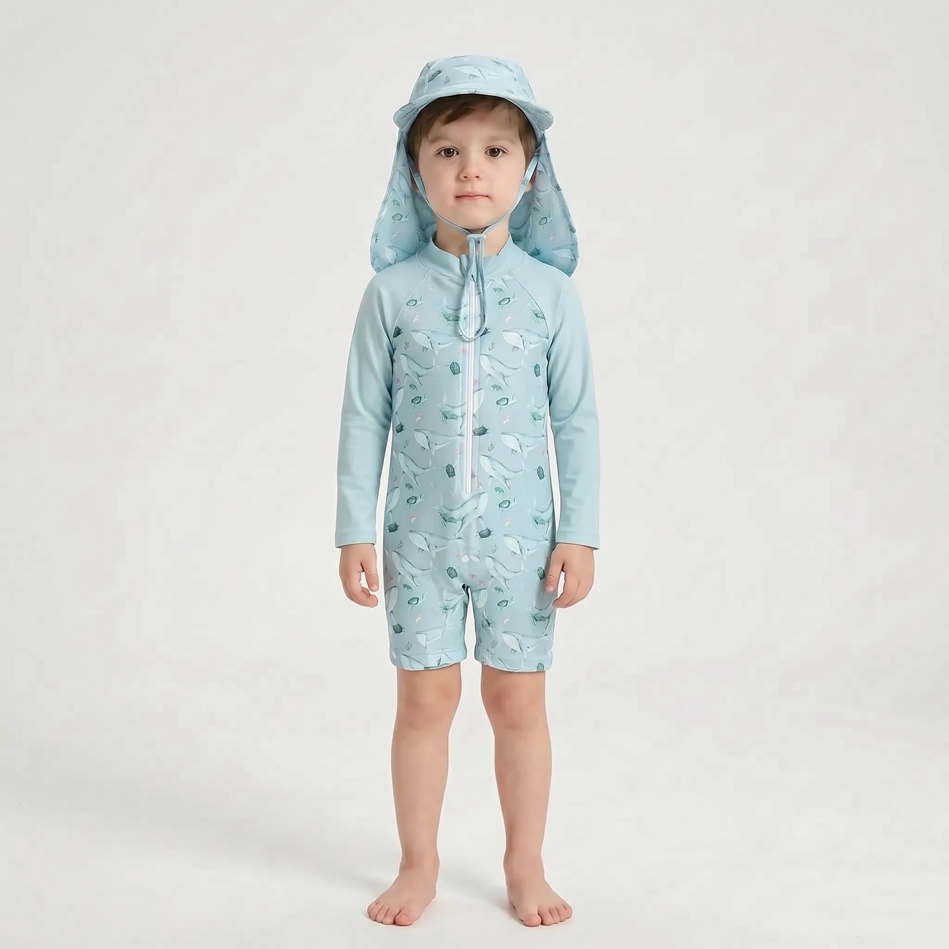 Long Sleeve Toddler Swimsuit Set - Shellkin