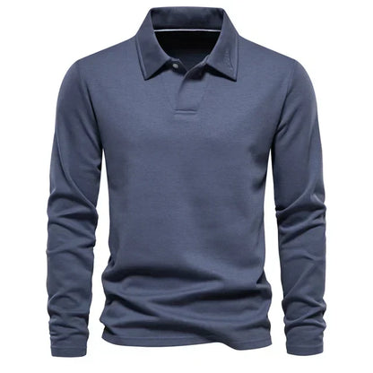 Long Sleeve Turn-Down Collar Polo - Carlton