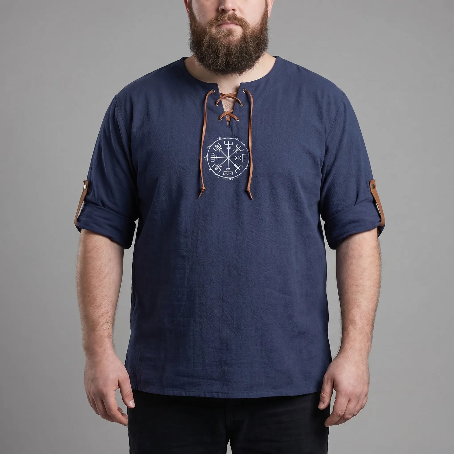 Long Sleeve Viking Embroidery Shirt - Brett