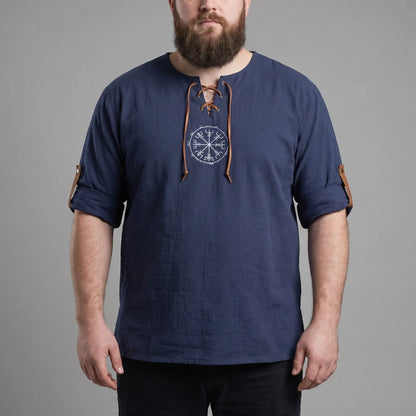 Long Sleeve Viking Embroidery Shirt - Brett