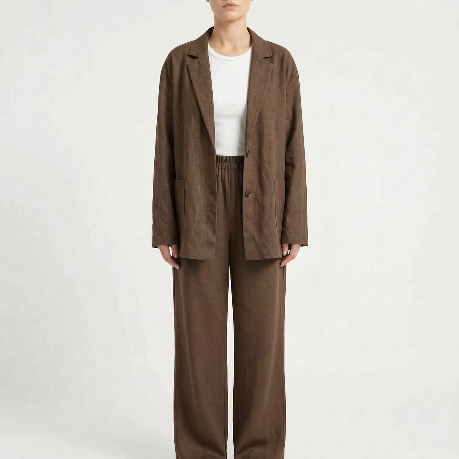 Loose Fit Two Piece Trouser Set - Desiree