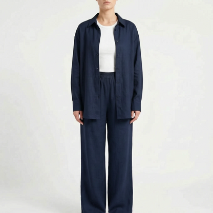 Loose Fit Two Piece Trouser Set - Desiree