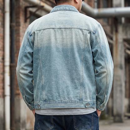 Loose Fit Zip-Up Denim Jacket - Dean