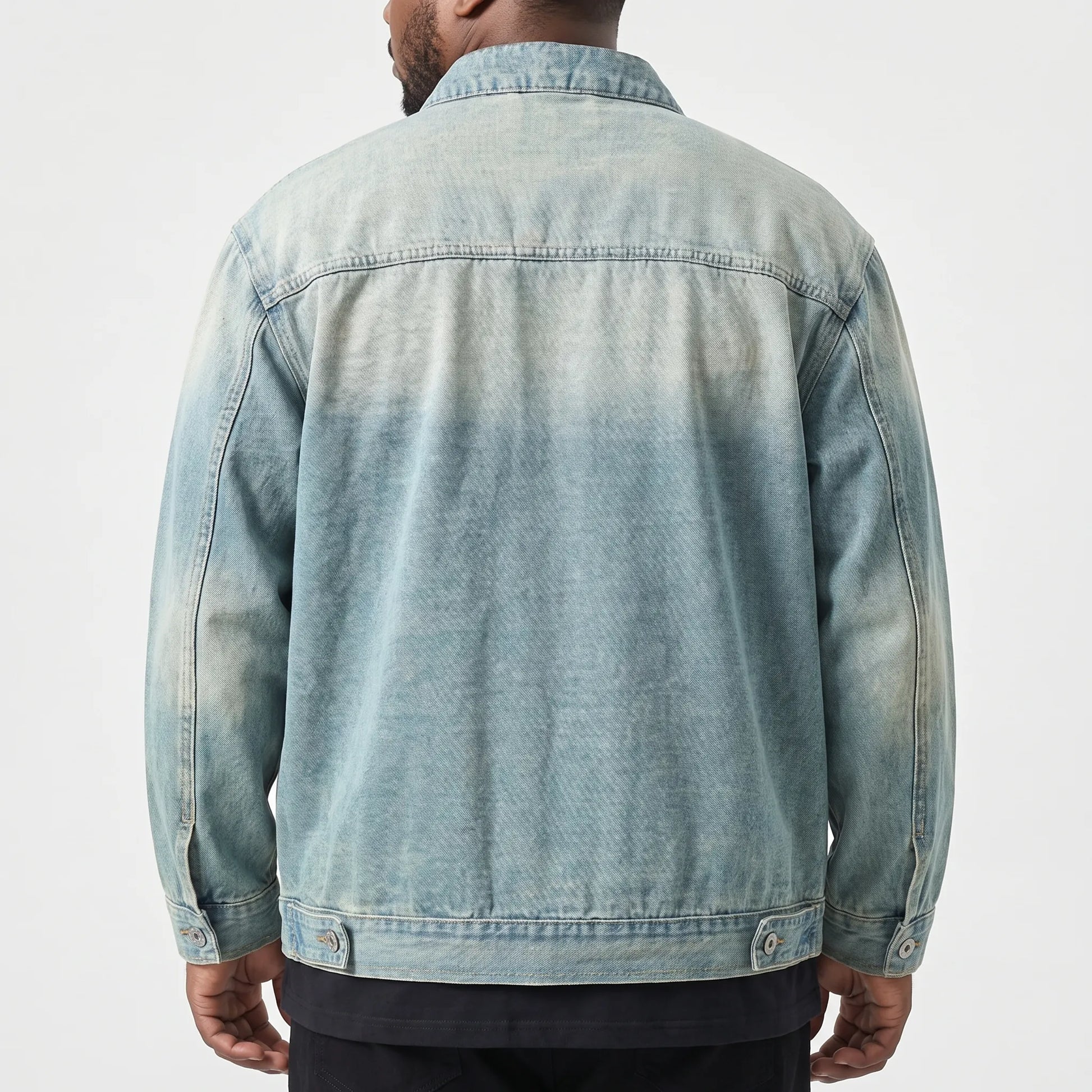 Loose Fit Zip-Up Denim Jacket - Dean