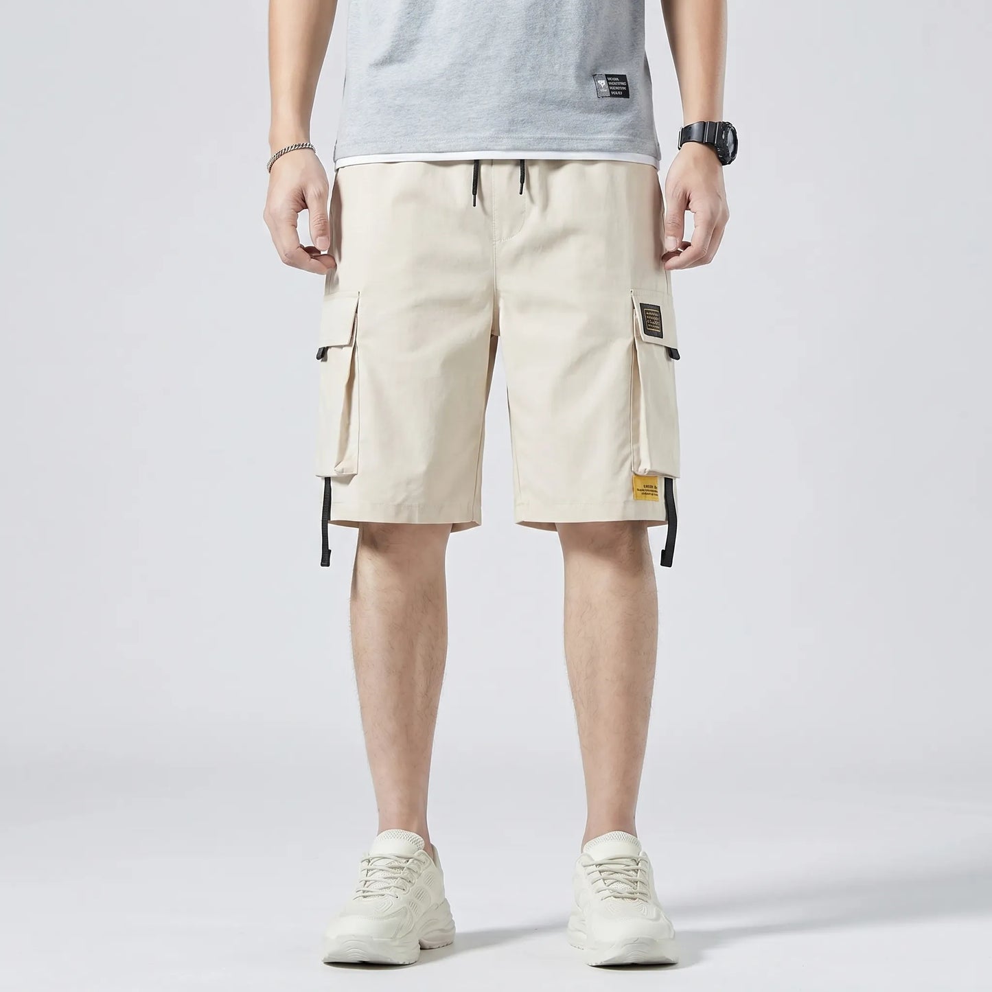 Loose Knee-Length Cargo Shorts - Ryan