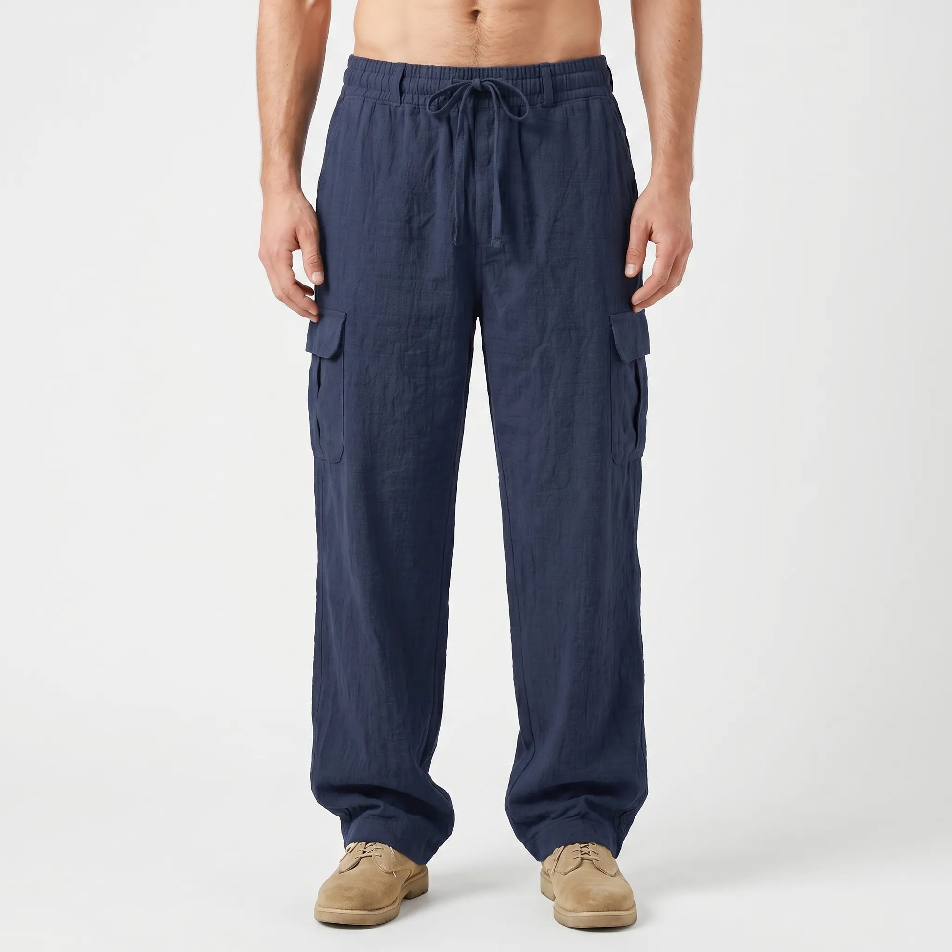 Loose Straight Leg Cargo Trousers -  Otis