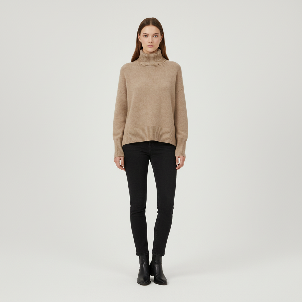 Luxuriöser Damen Rollkragenpullover - Alina