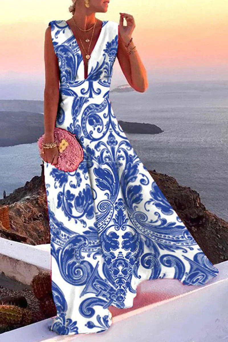 Mouwloze Zomerjurk met Print - Layla