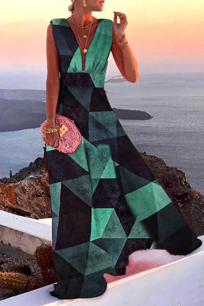 Mouwloze Zomerjurk met Print - Layla