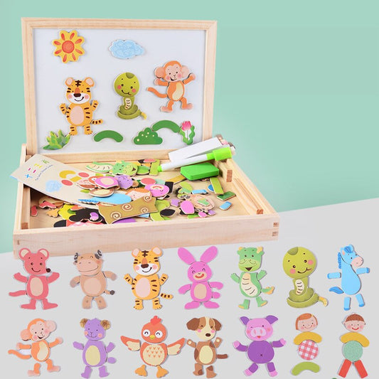 KreativBox magnetspel – leerplezier met puzzel & tekenbord