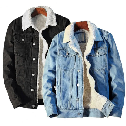 Heren Denimjas met Warme Fleecevoering – Tobias