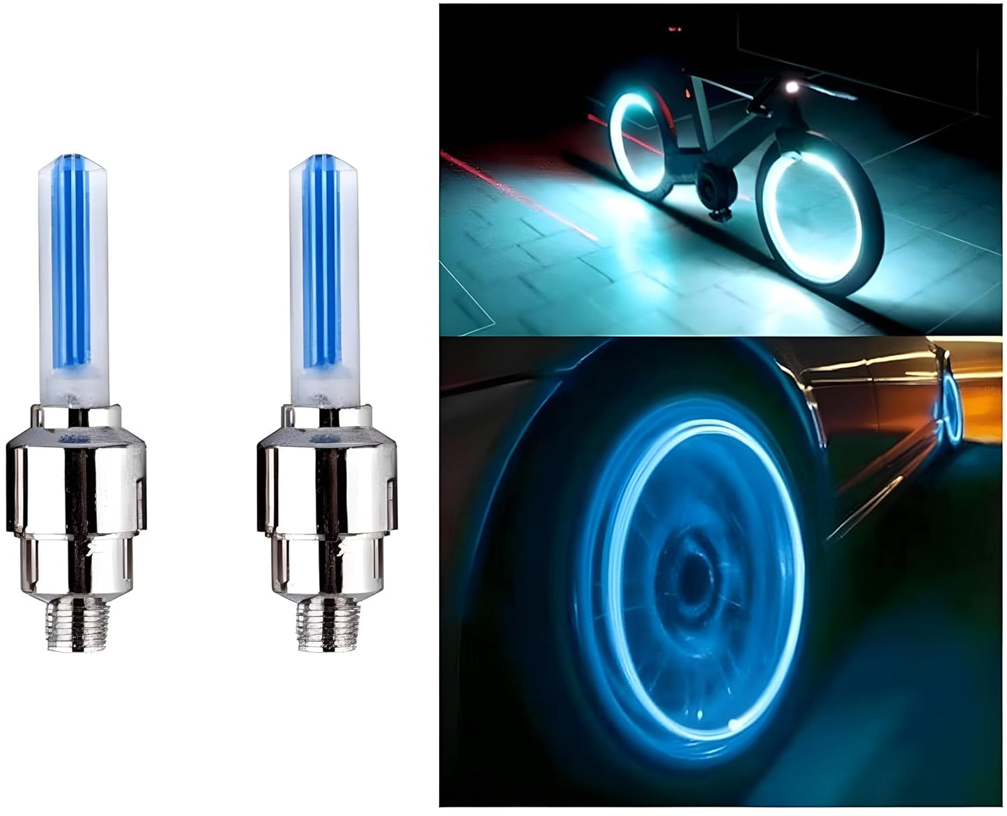 Set van 4 Verlichte Ventieldoppen – GlowRims