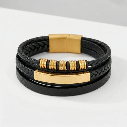 Mehrlagiges Geflochtenes Armband Im Vintage-Stil - Seth