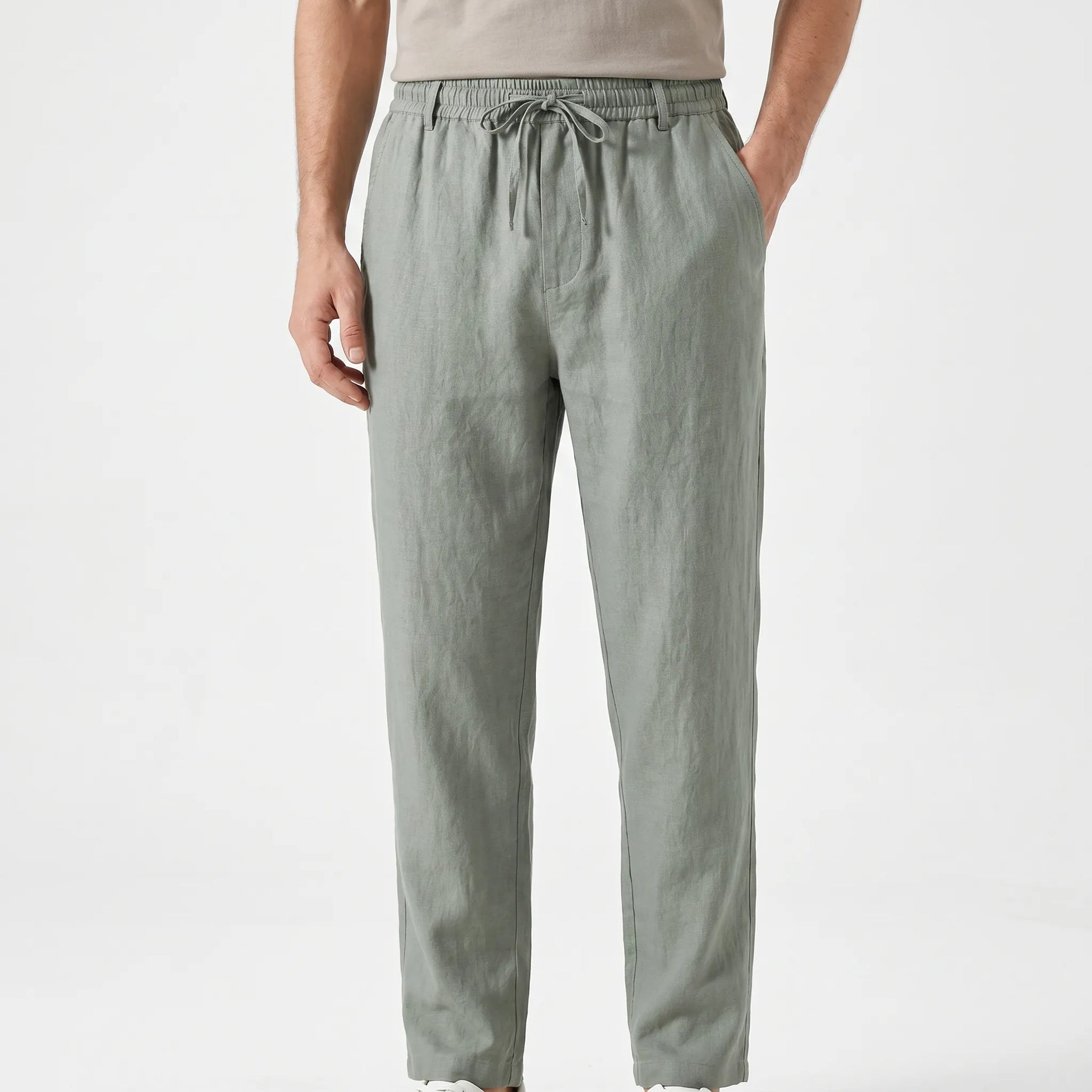 Men's Casual Linen Trousers -  Elias