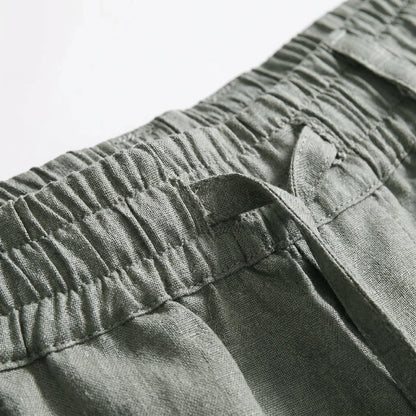 Men's Casual Linen Trousers -  Elias