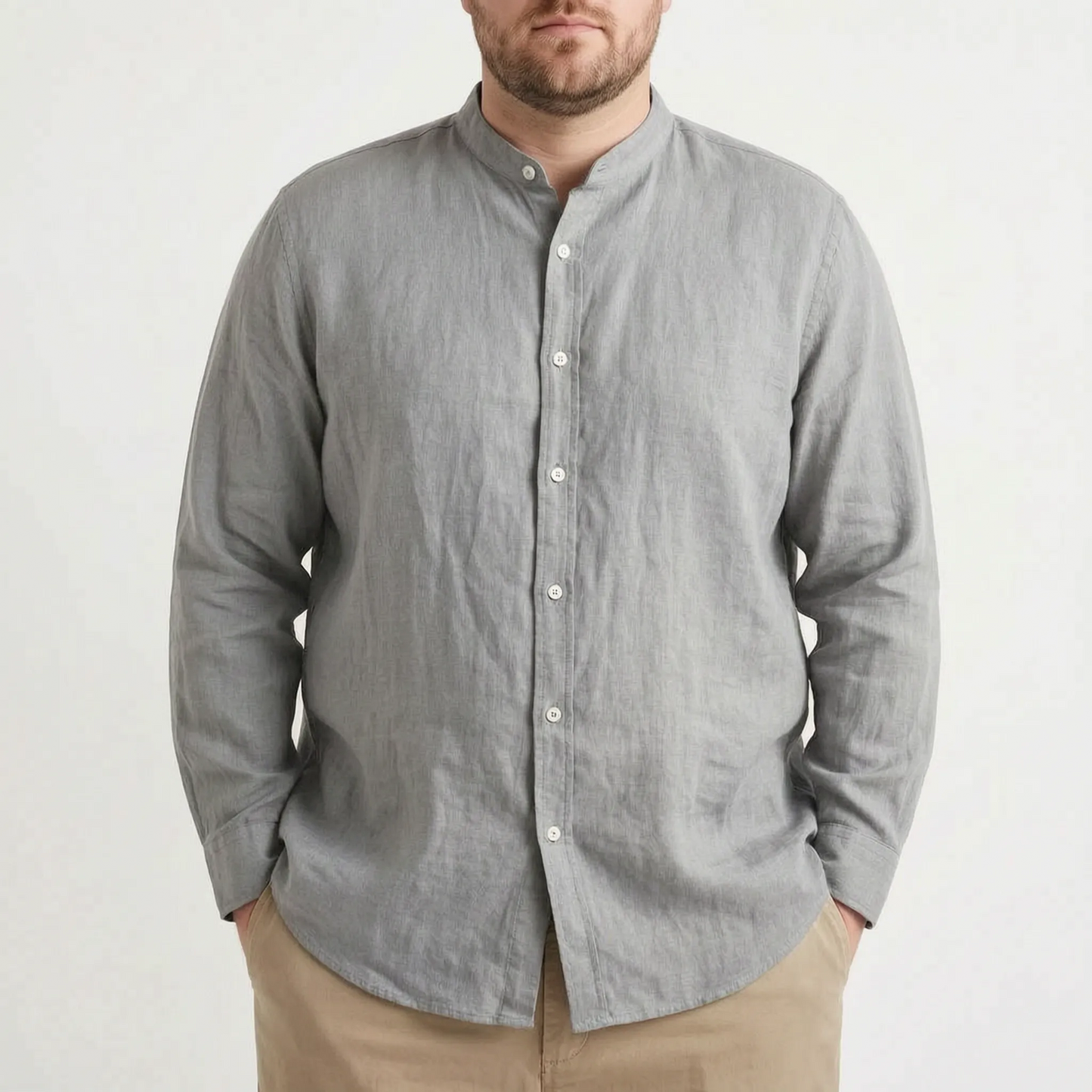 Men's Stand Collar Shirt -  Harry