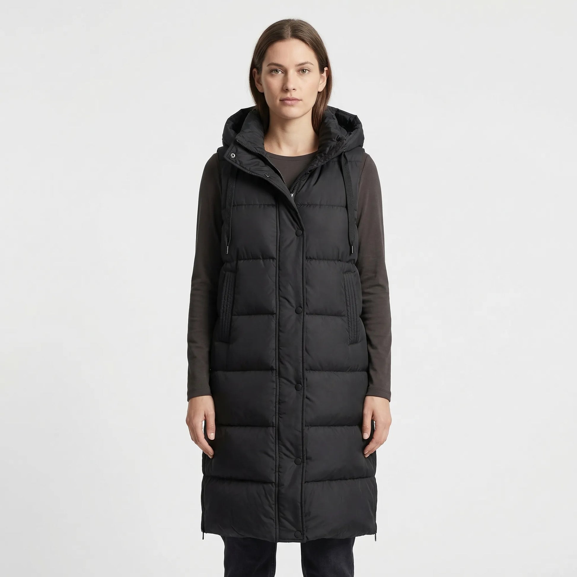 Midi-Length Insulated Body Warmer - Hazel