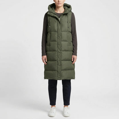Midi-Length Insulated Body Warmer - Hazel