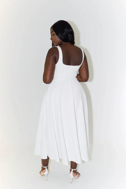 Midi Kleid Mit Hoher Taille - Sofie