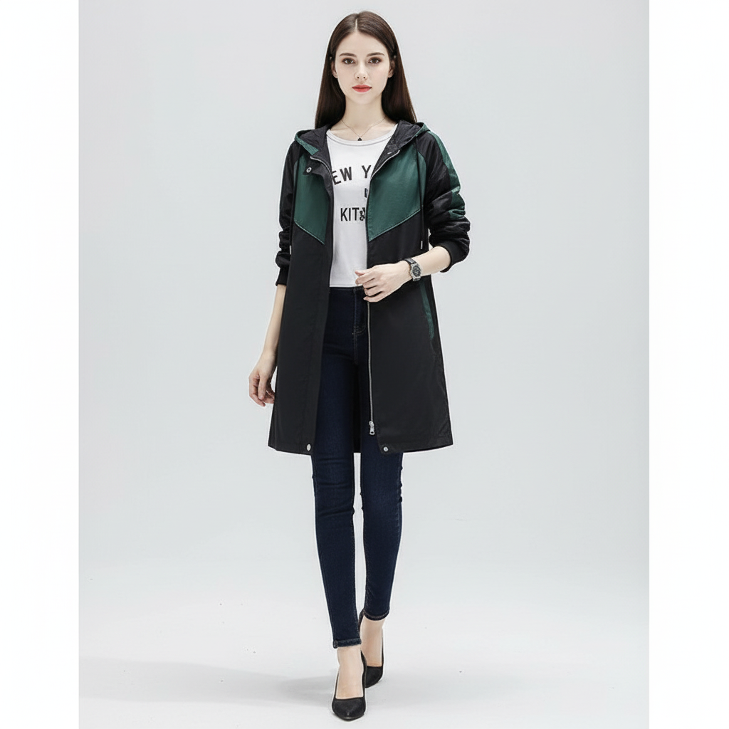 Mittel Langer Trenchcoat - Elisa