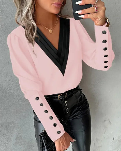 Dames Blouse met V-Hals – Isolde
