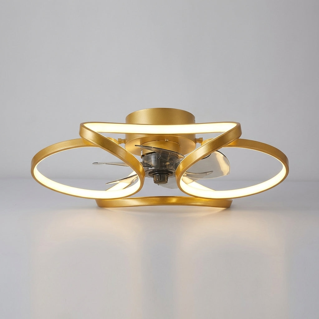 Modern Flush Mount Ceiling Fan Light -  Vintarao